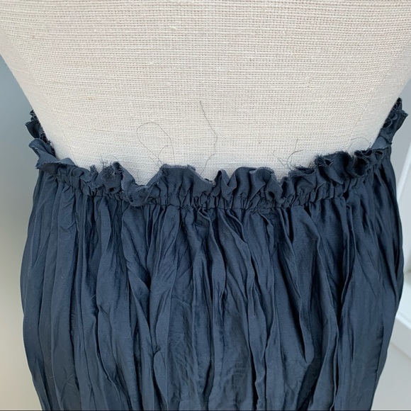 Lulu’s navy blue crinkle fabric w/ lace bodice backless maxi dress boho chic - Picture 10 of 10